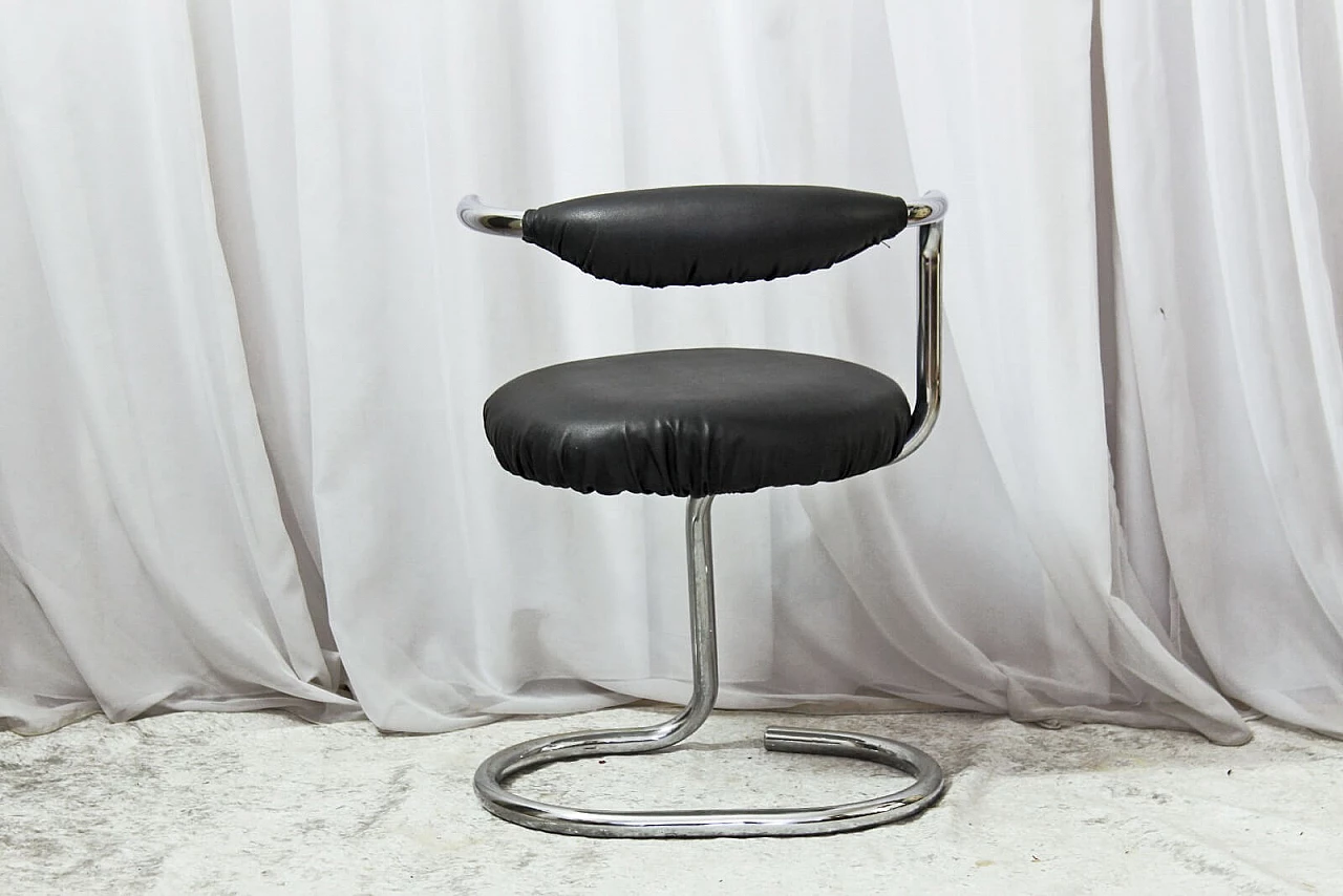 6 Sedie "Cobra" di Giotto Stoppino in metallo cromato,anni70 5