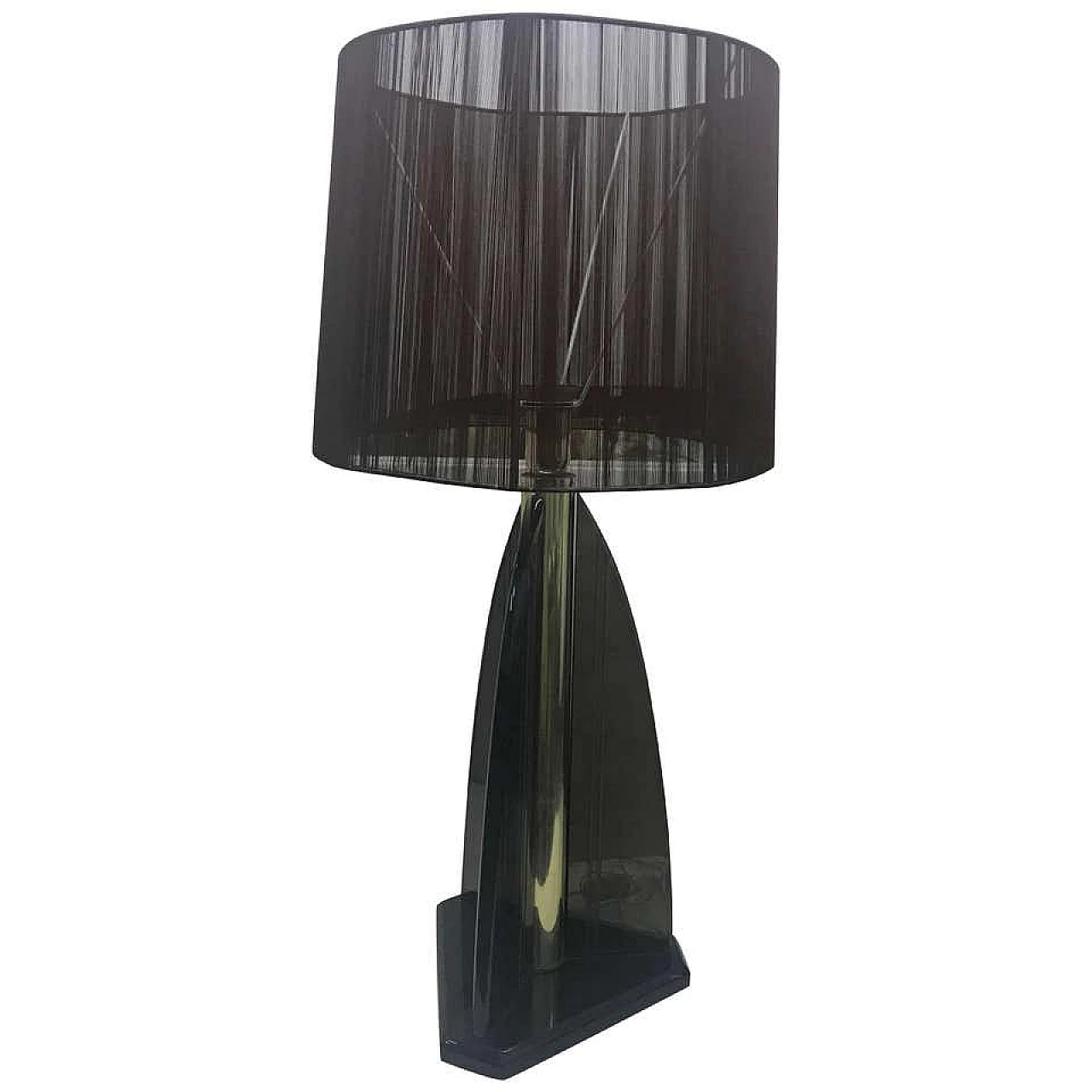 American table lamp by Van Teal in lucite and brass, 1980s 1145051