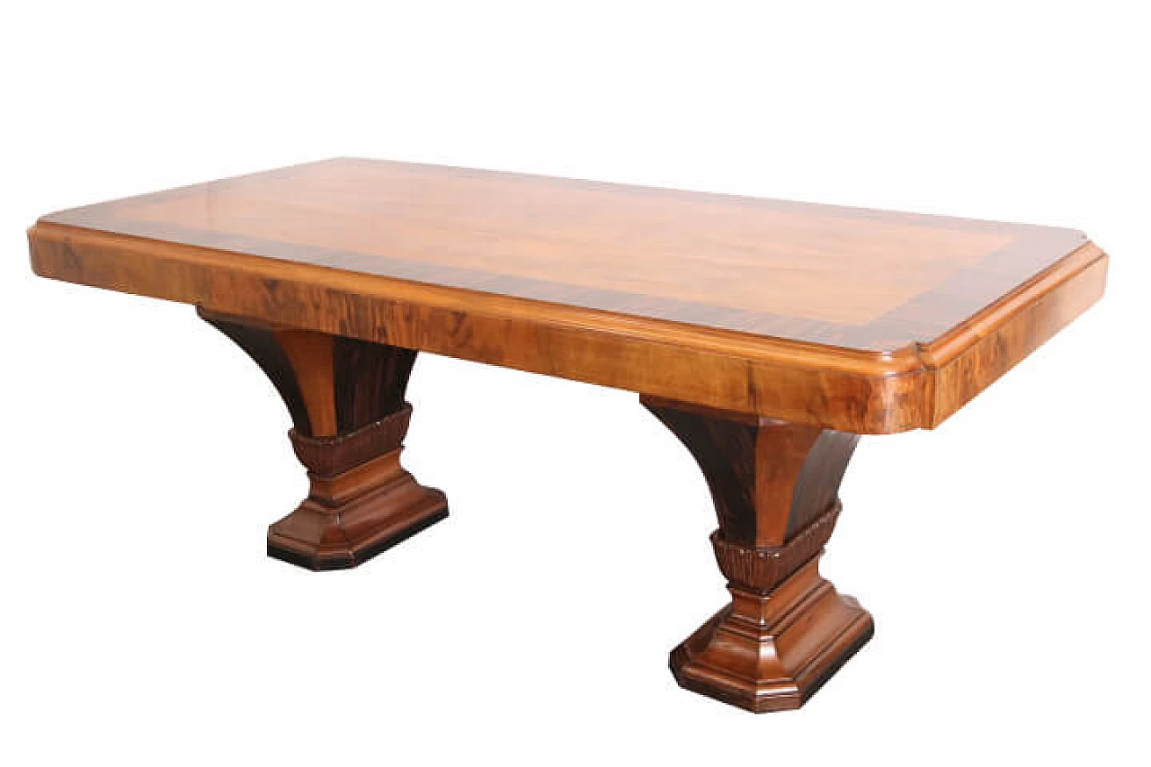 Art Deco table in rosewood and walnut briar, 1940s 1145130