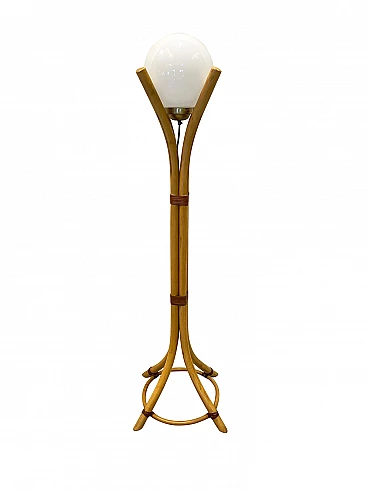 Floor lamp made of bamboo, 70s