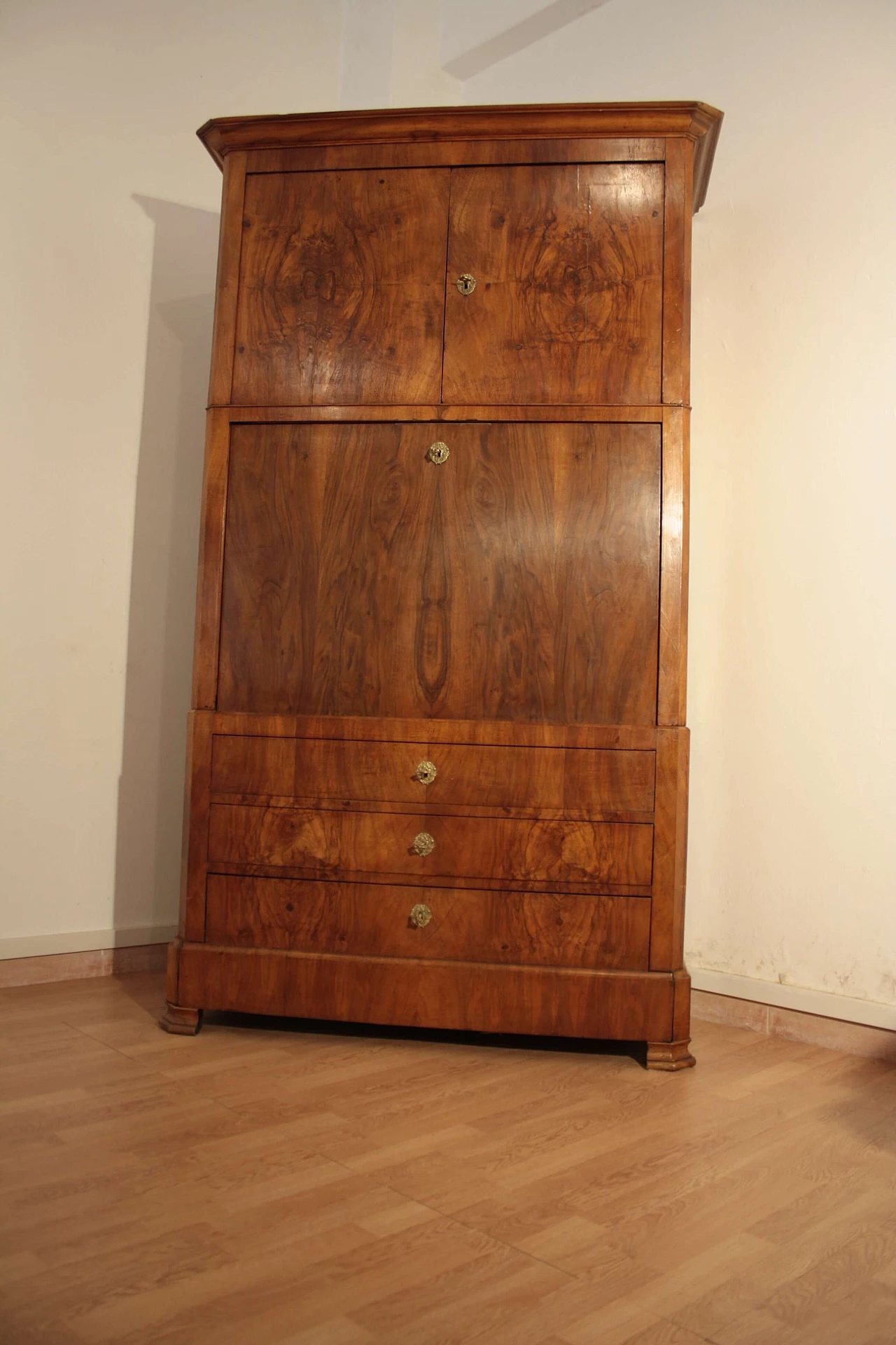 Secretaire in oak and briarwood, late 19th century 1145632