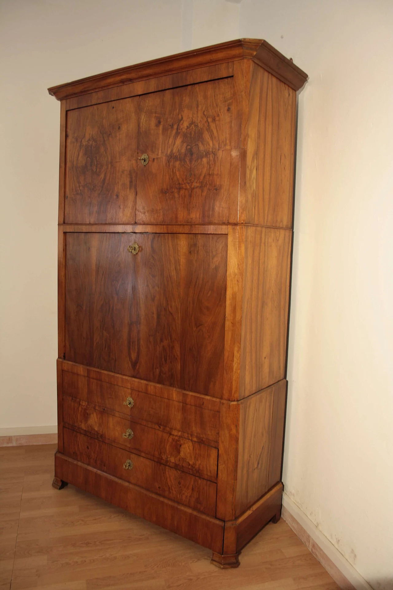 Secretaire in oak and briarwood, late 19th century 1145637
