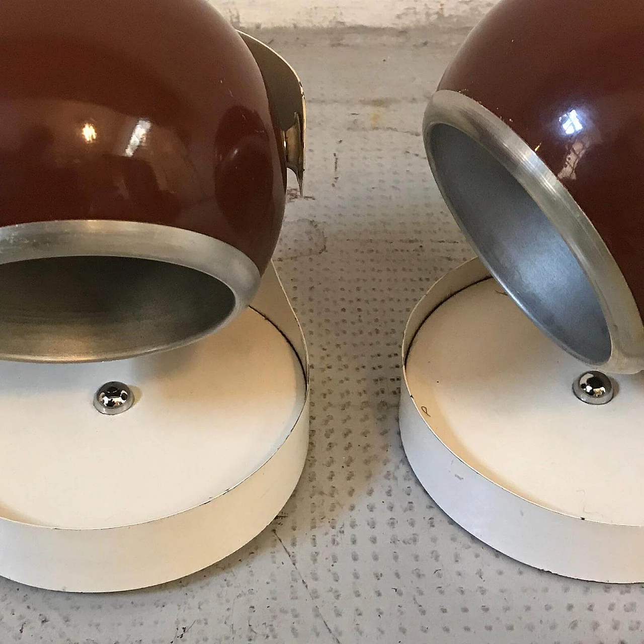 Pair of metal lamps, 50's 1145705