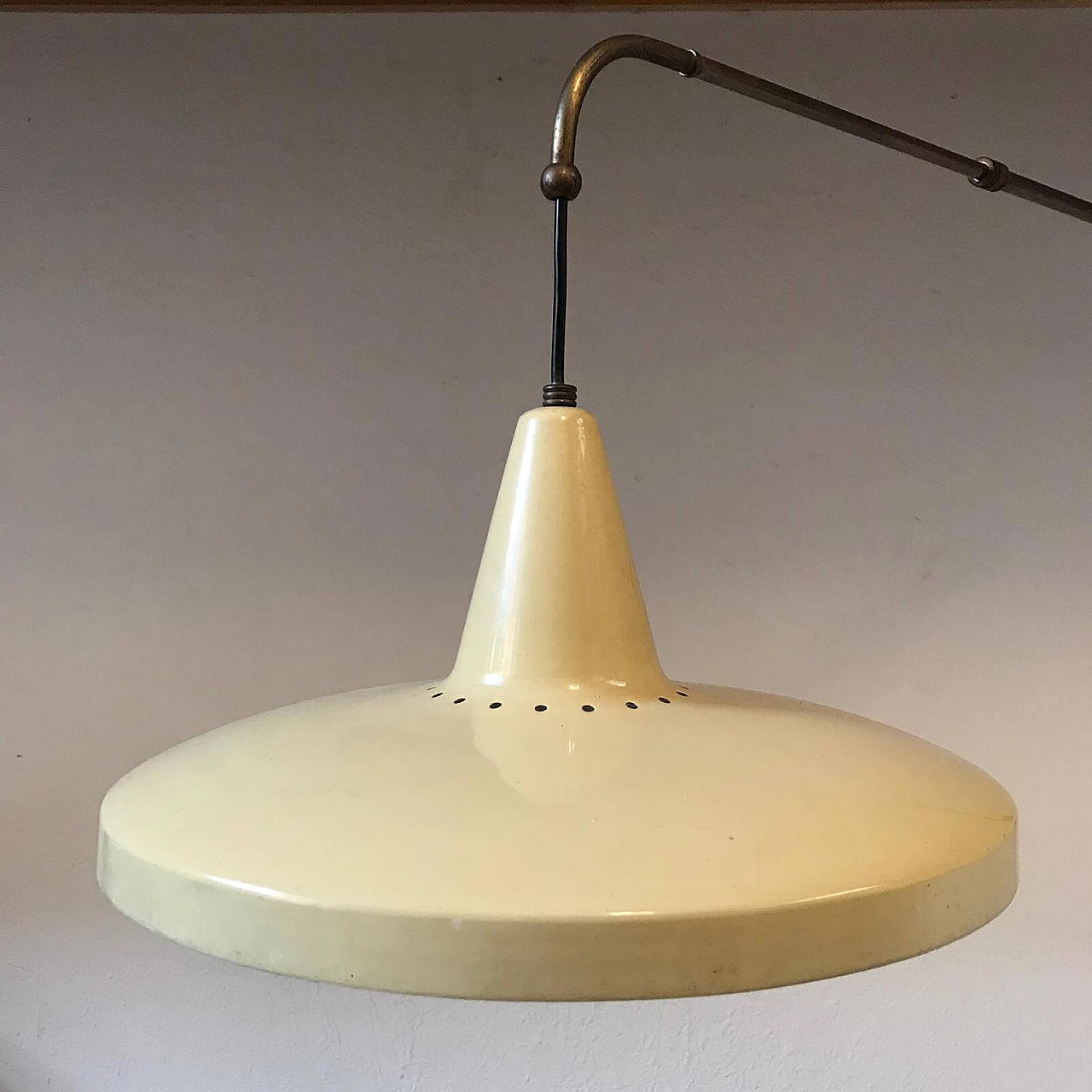 Extendable brass wall lamp, 1960s 1145759