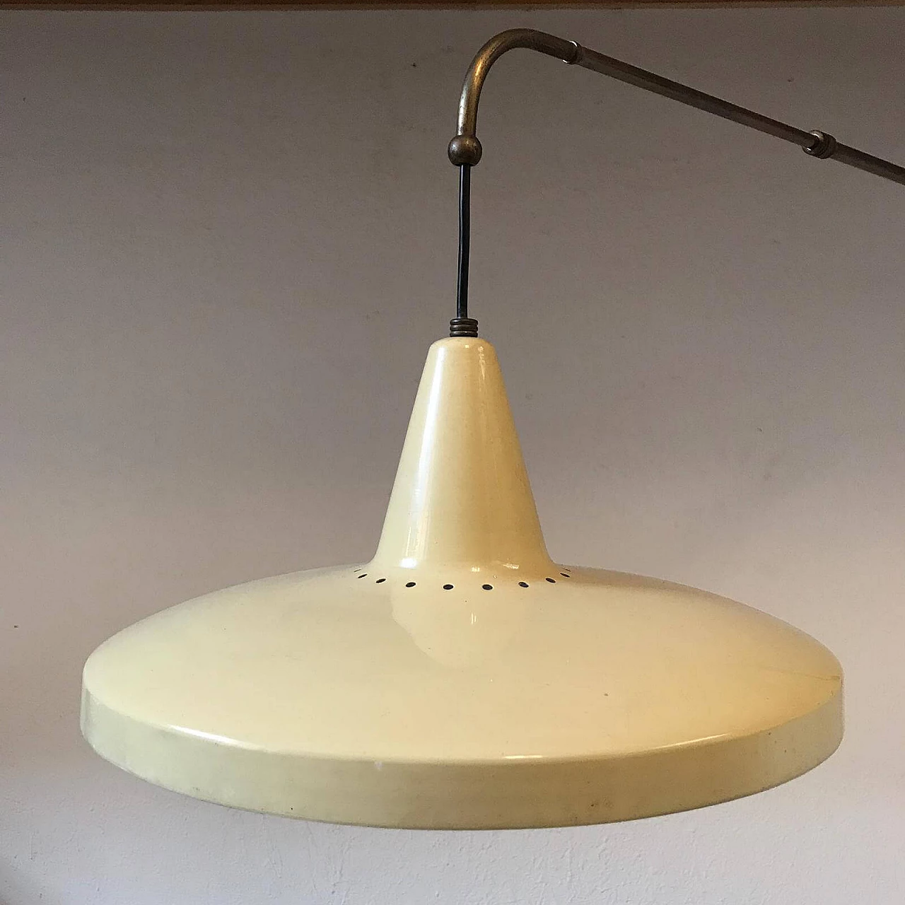 Lampada da parete allungabile in ottone, anni '60 1145759