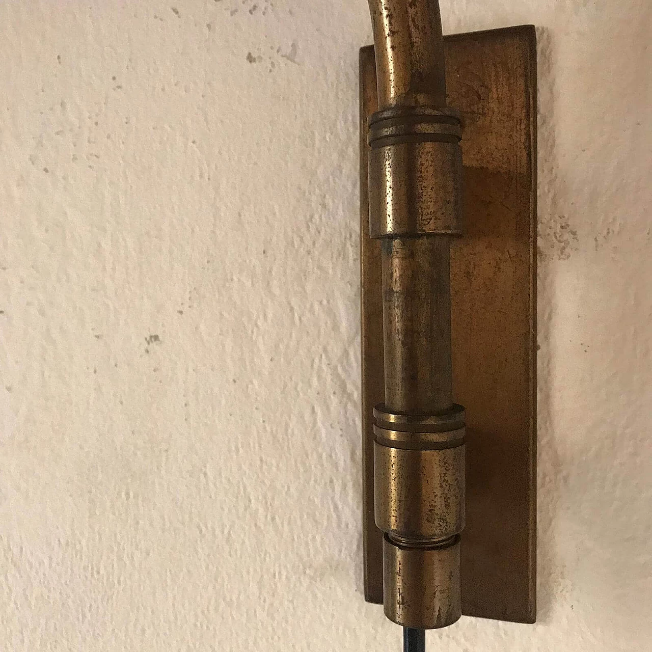 Extendable brass wall lamp, 1960s 1145760