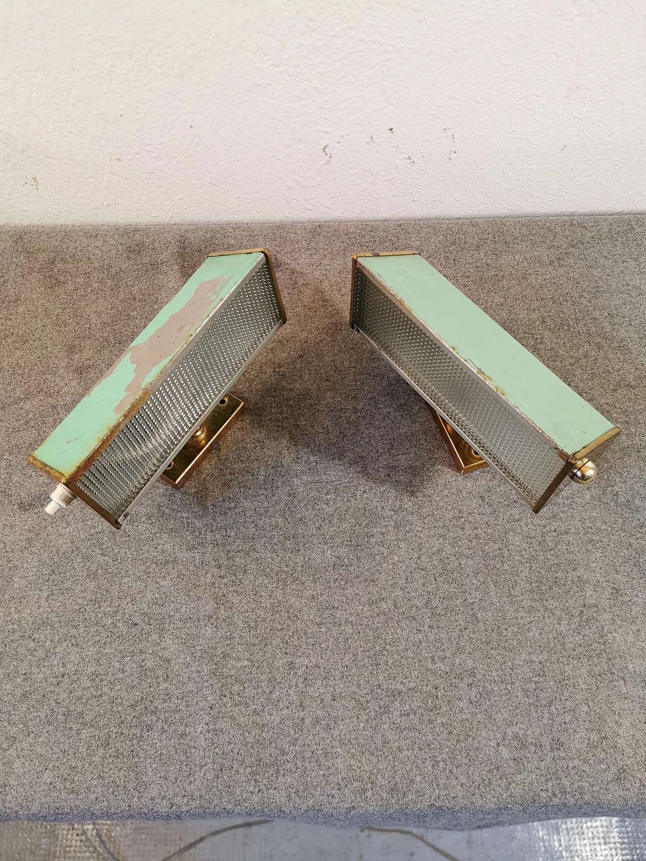 Pair of wall lamps, 50s 1146081