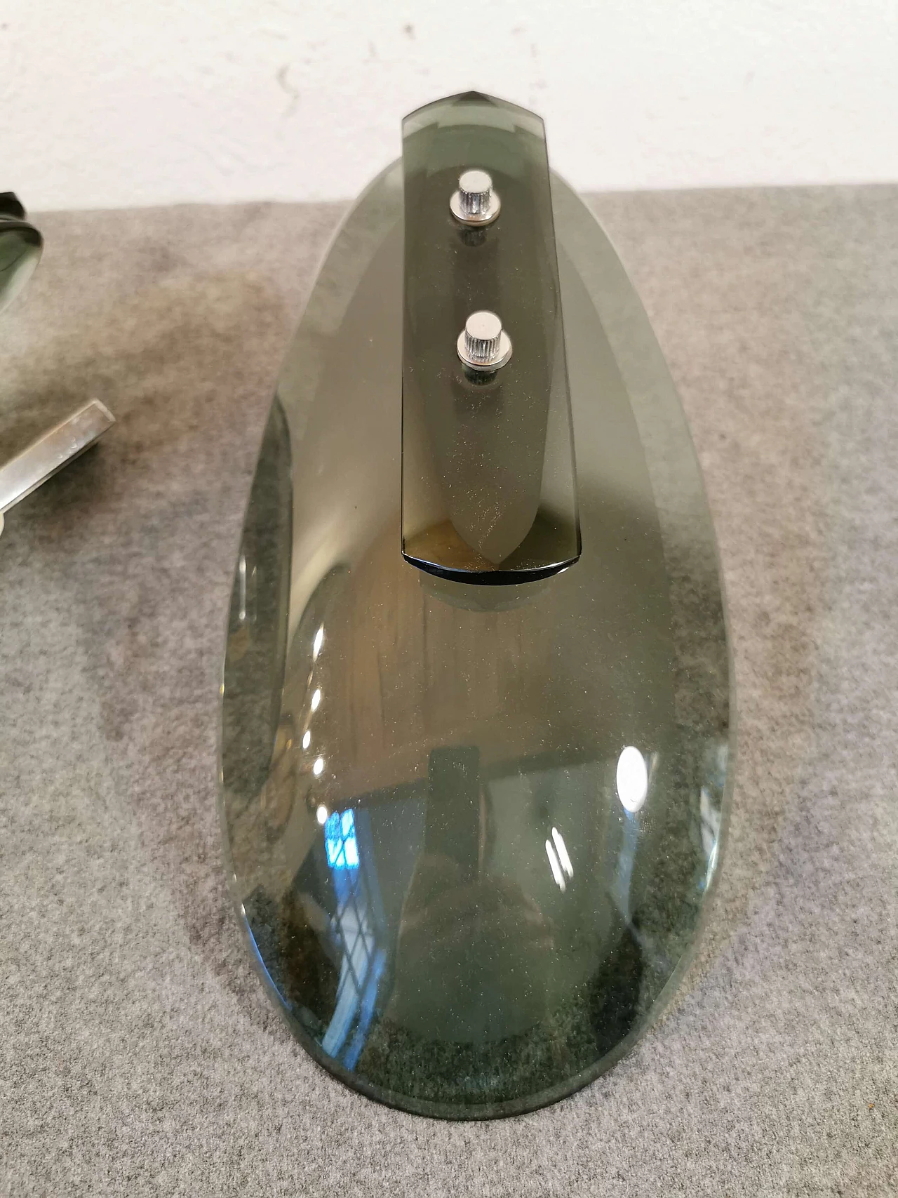 Coppia di appliques in vetro fumè 1146090