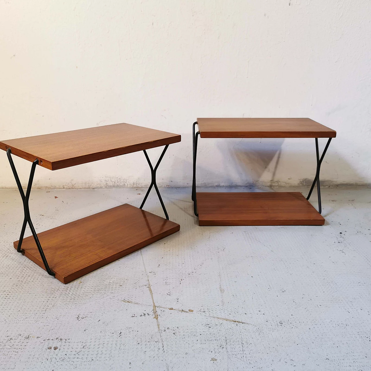 Pair of shelves or bedside tables by Isa Bergamo 1146244