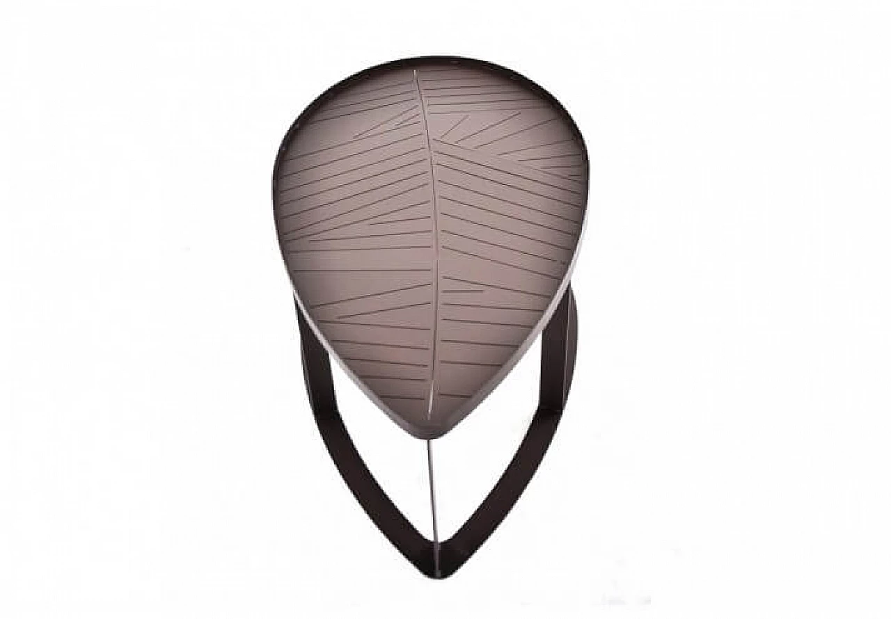 Tavolino Lila in acciaio e corten sagomato a foglia 1146738