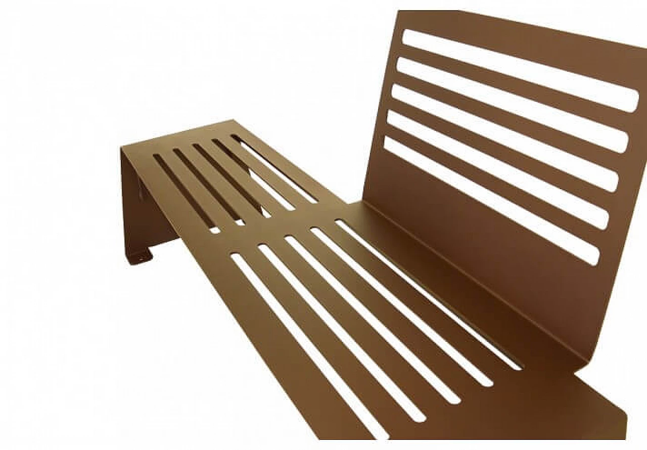 Bench "Cut" in corten steel 1146779