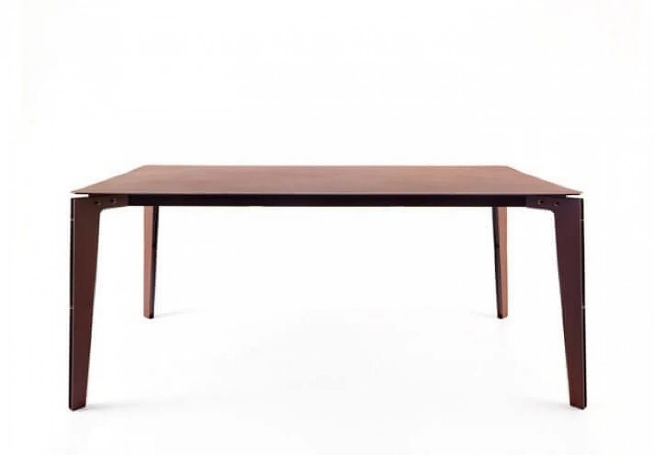 Leggero dining table by Giuseppe Pio D'Altilia in corten steel bronze tone, made in Italy 1146821