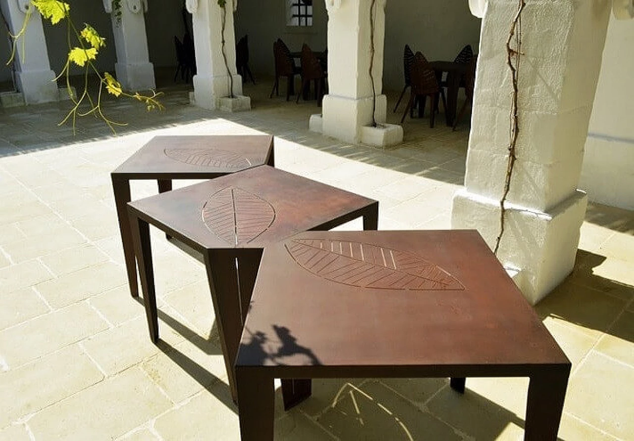 Lila Table in corten steel 1146835