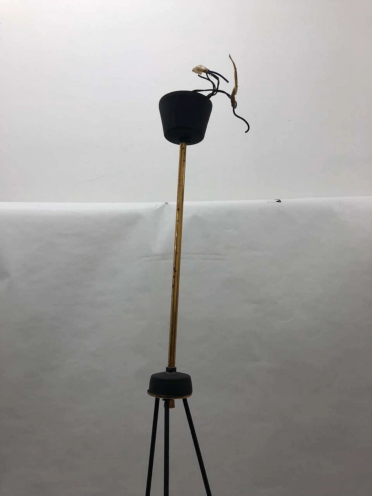 Teak and brass chandelier by Stilux, 1950's 1146893