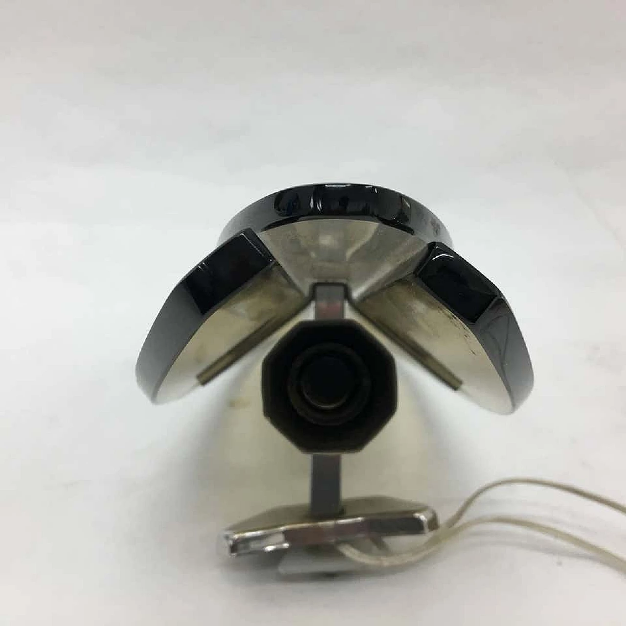 Pair of two wall sconces in smoke glass by Veca, 70s 1147042