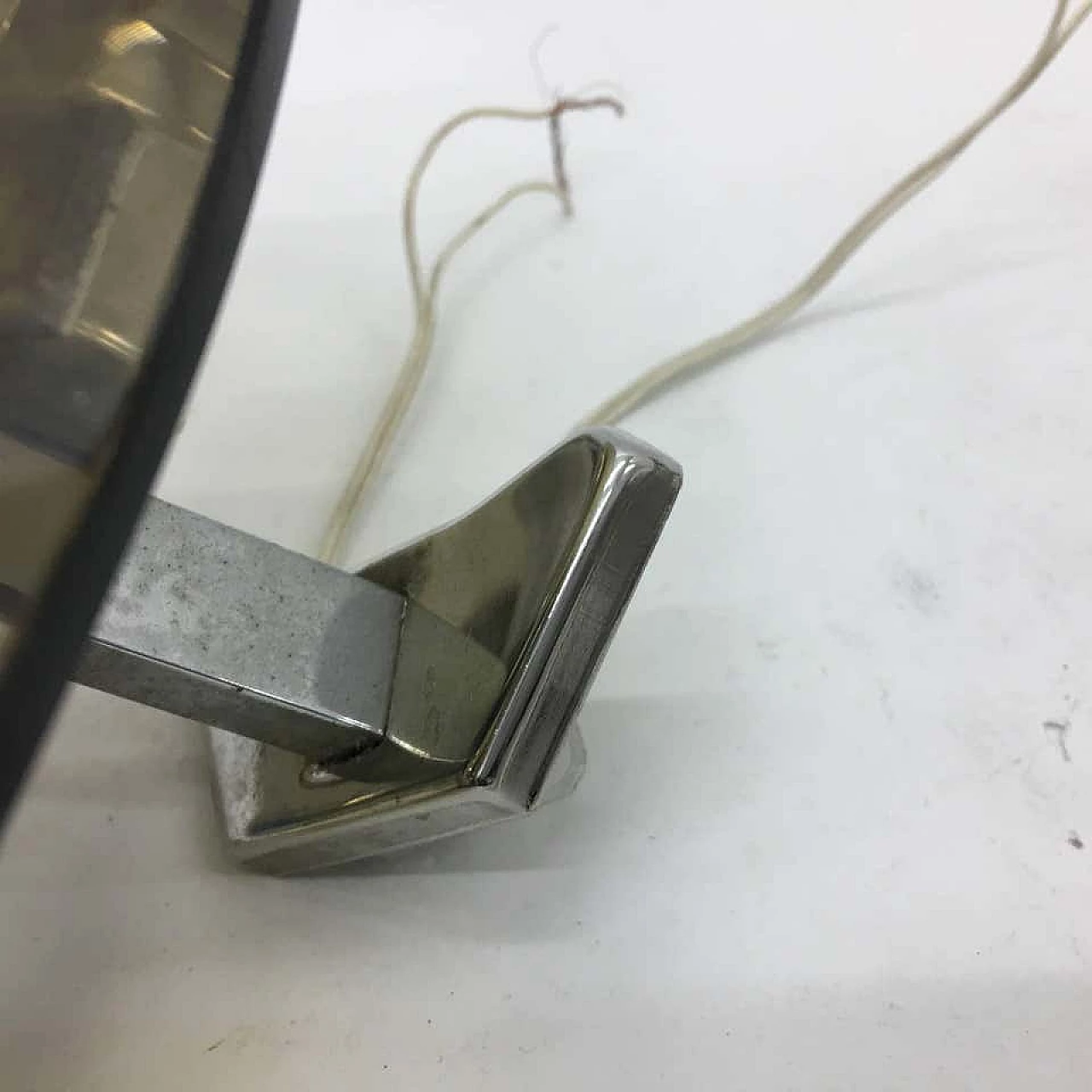 Pair of two wall sconces in smoke glass by Veca, 70s 1147047