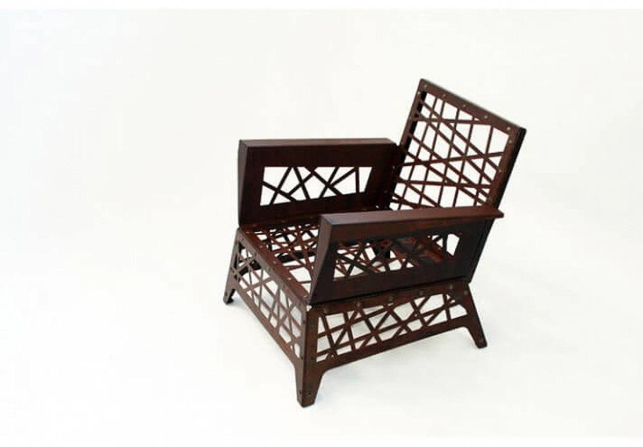 Mikado armchair in corten 1147328