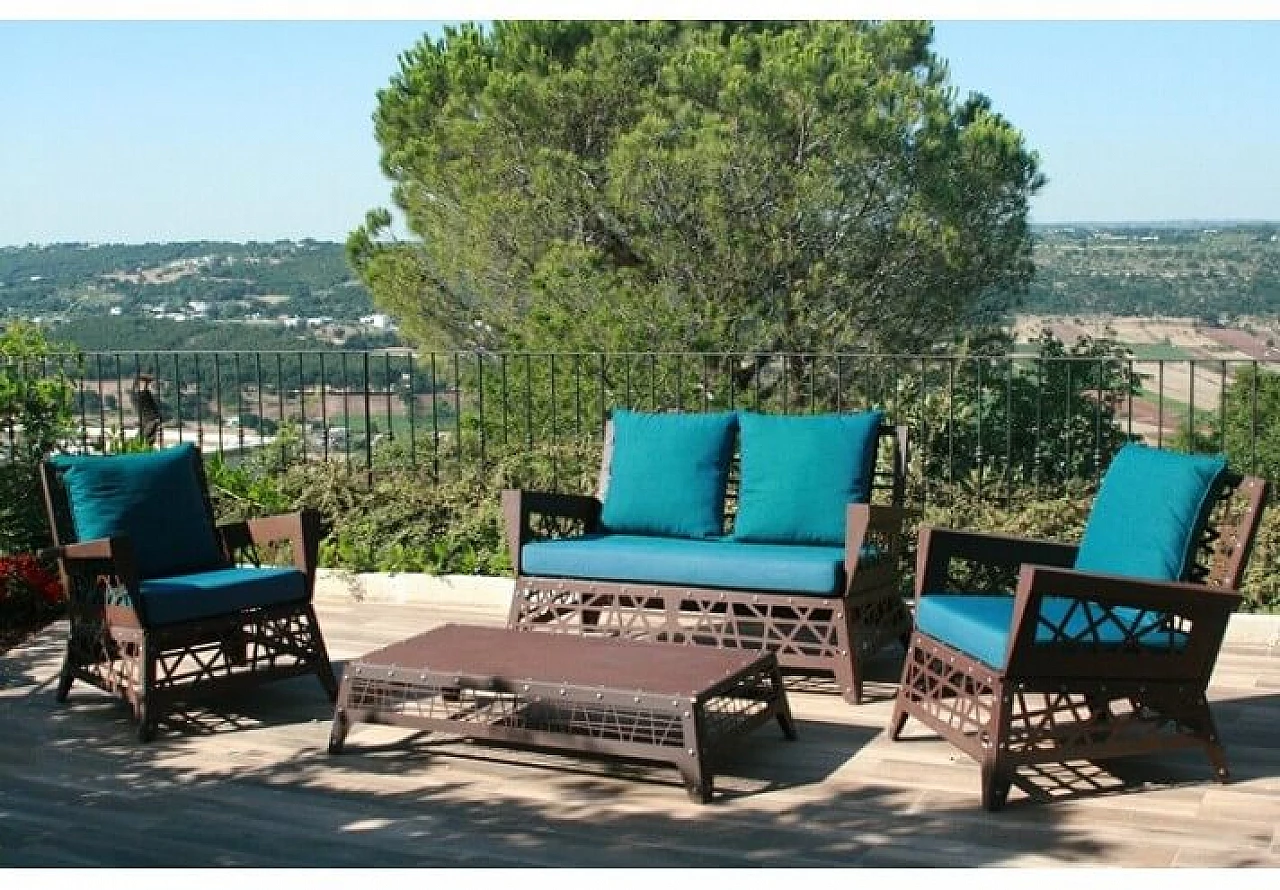 Mikado armchair in corten 1147333