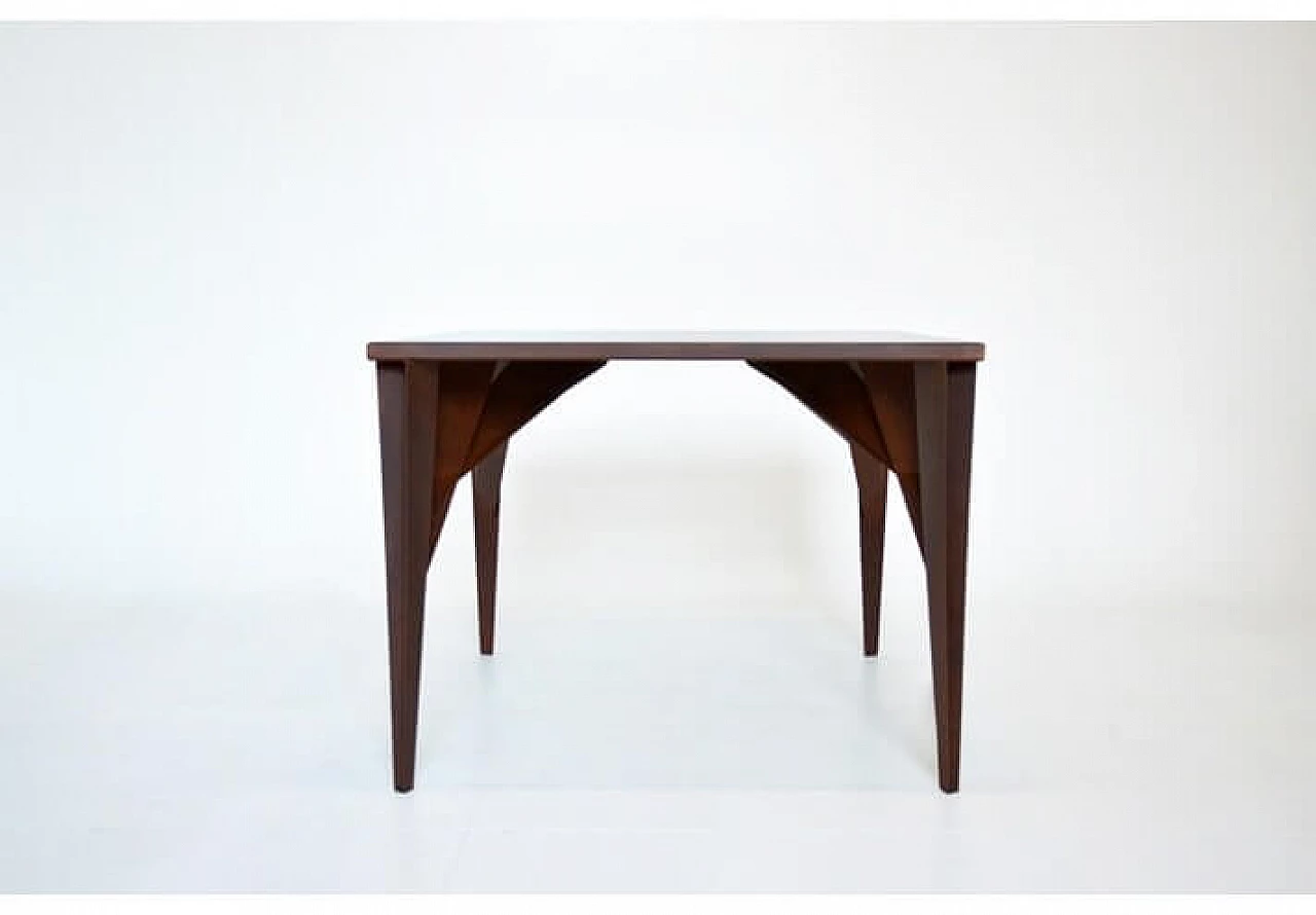 Tavolo Tree X in acciaio corten con piano in vetro temperato ad incasso 1147352