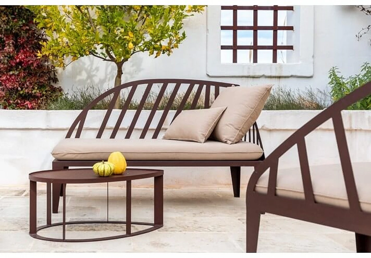 Chaise longue Oblì in Corten 1147371