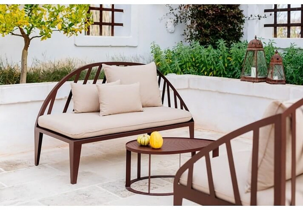 Chaise longue Oblì in Corten 1147372