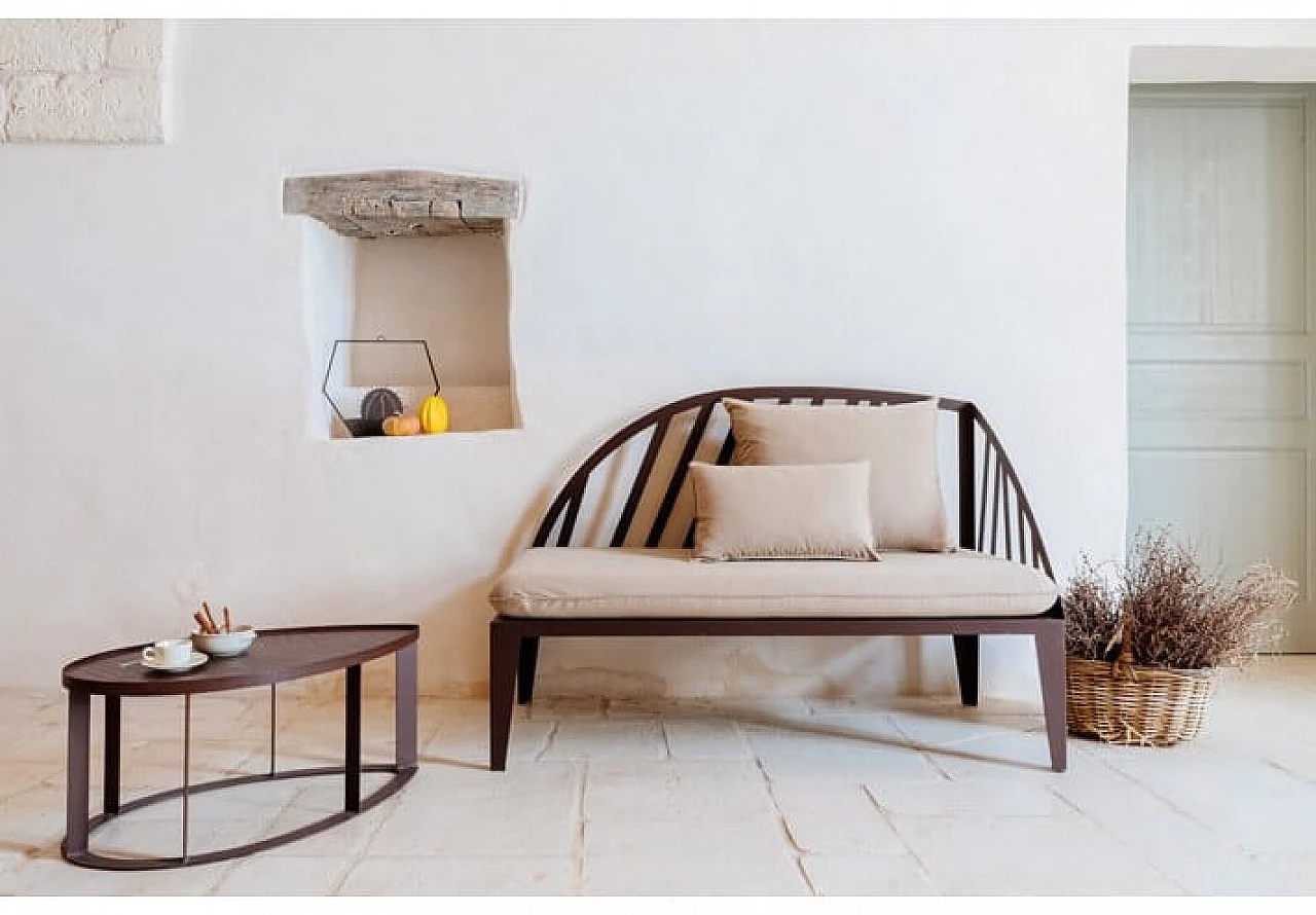 Chaise longue Oblì in Corten 1147373