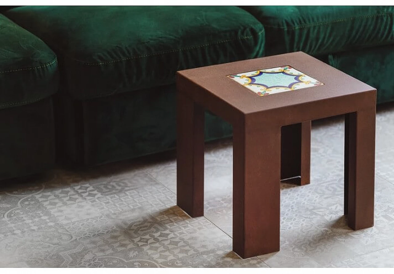 Tavolino Ugo in corten 1147459