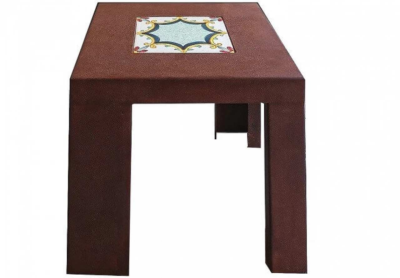 Ugo coffee table in corten, 2000s 1147461