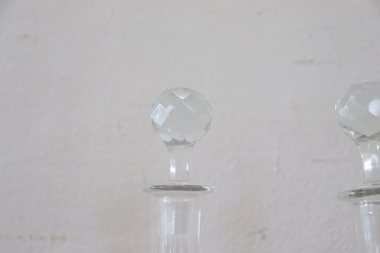 Coppia di bottiglie in vetro artistico decorato, inizi sec XX 1147593