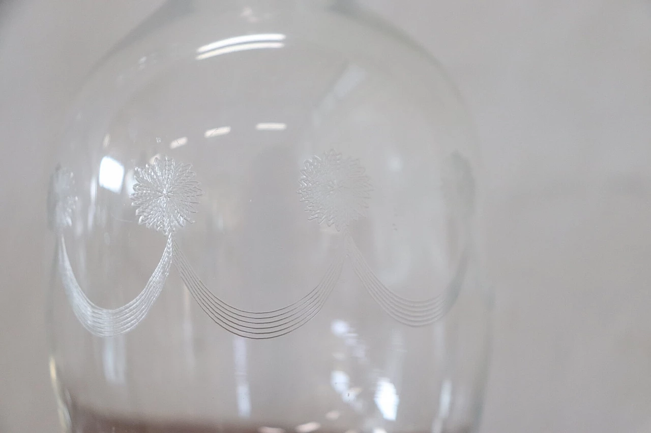 Coppia di bottiglie in vetro artistico decorato, inizi sec XX 1147602