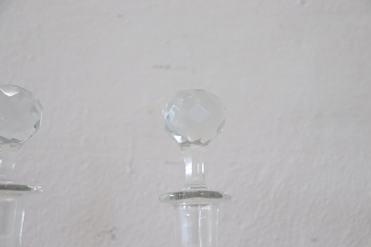 Coppia di bottiglie in vetro artistico decorato, inizi sec XX 1147603