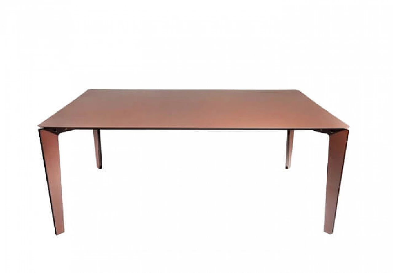 Leggero dining table by Giuseppe Pio D'Altilia in corten steel bronze tone, made in Italy 1147673