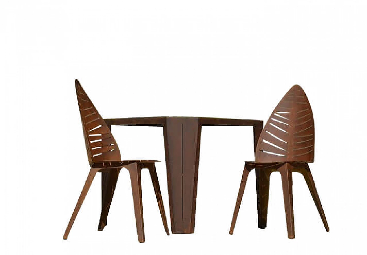 Tavolo Lila in acciaio corten 1147677