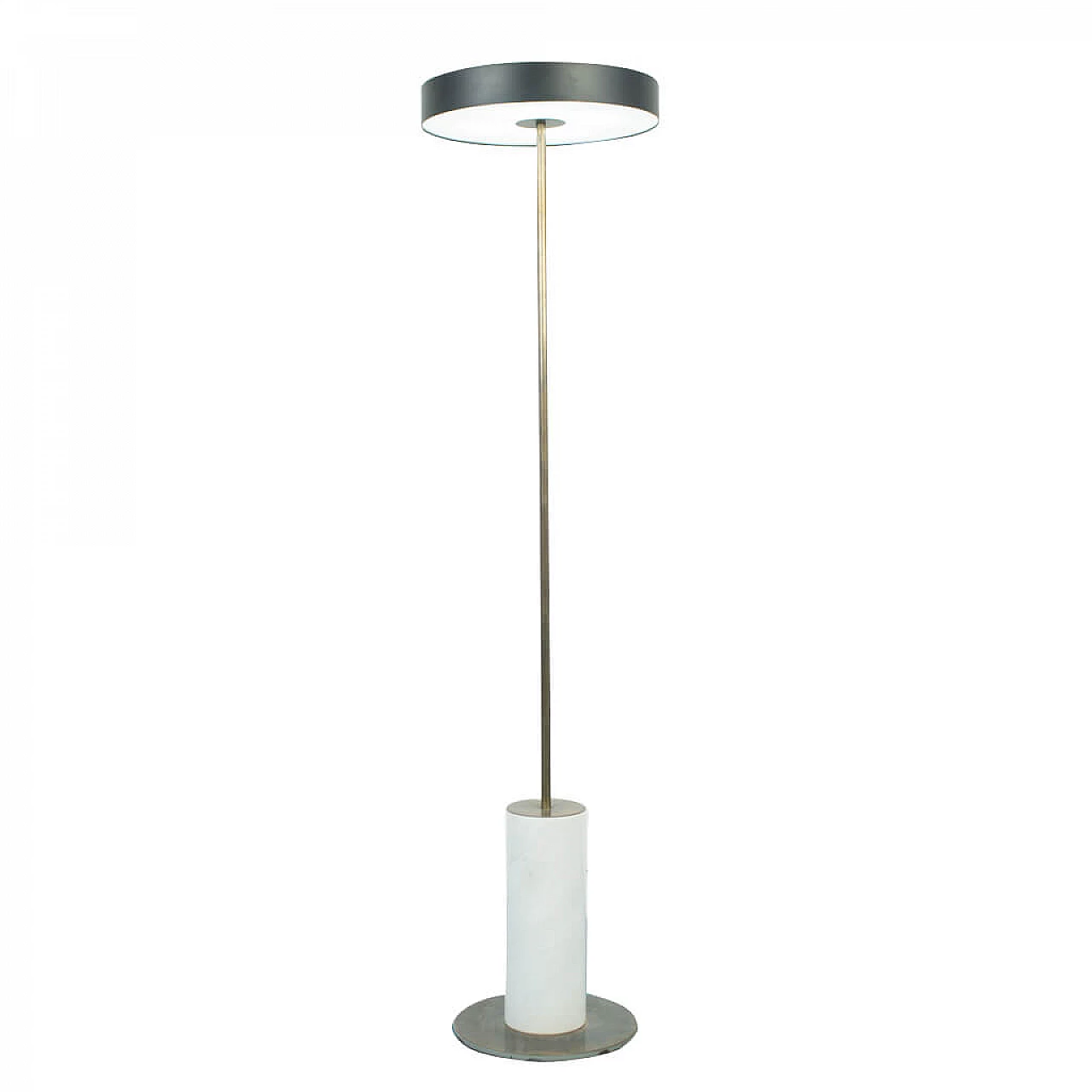 Metal and marble floor lamp, 1970s 1147693