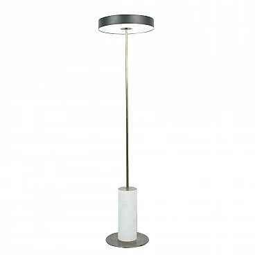 Metal and marble floor lamp, 1970s