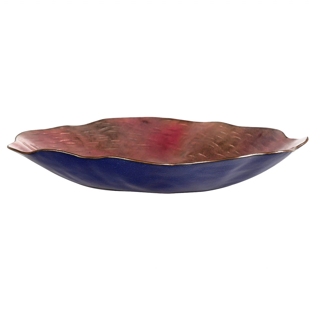 Artistic Enameled copper dish by Paolo de Poli, 50s 1147731