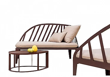 Chaise longue Oblì in Corten