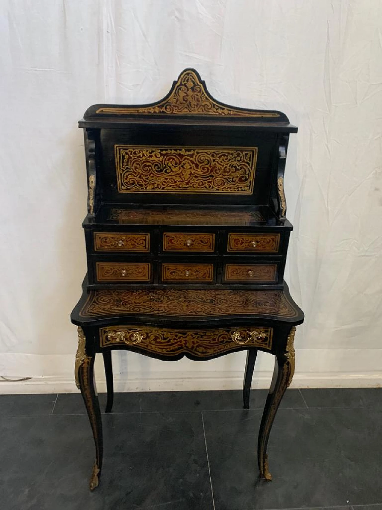 Gilded and bronze Louis XV style writing desk, 50s 1147900