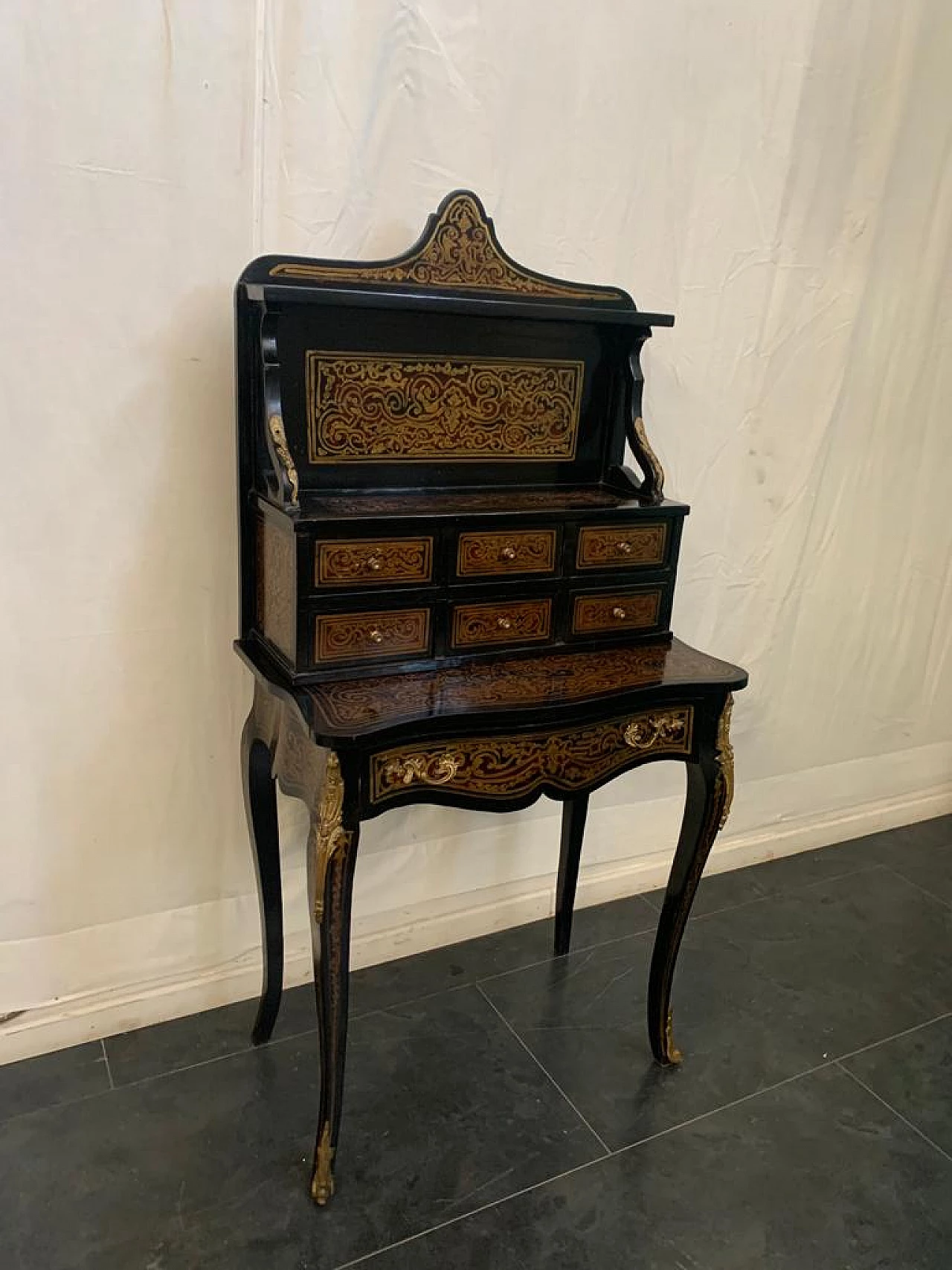 Gilded and bronze Louis XV style writing desk, 50s 1147903