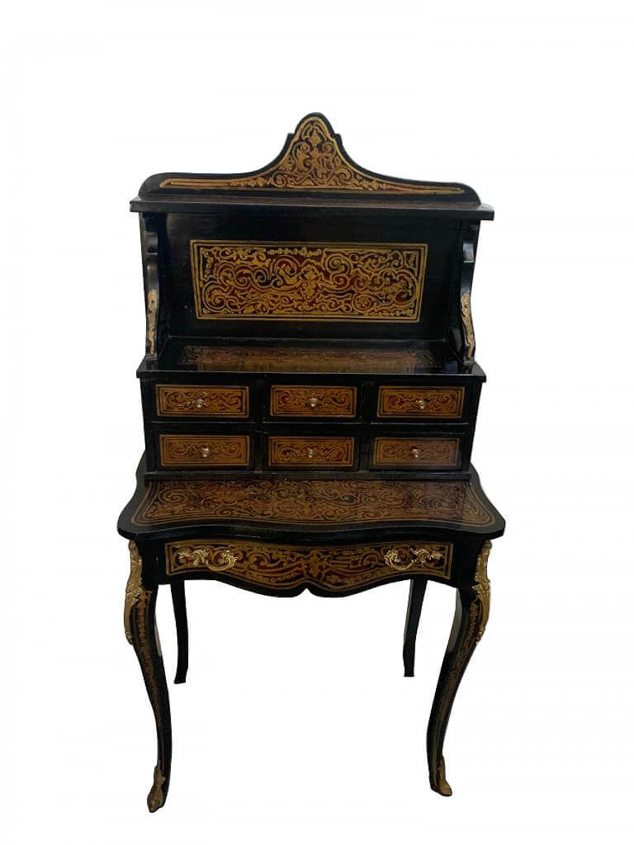 Gilded and bronze Louis XV style writing desk, 50s 1148006