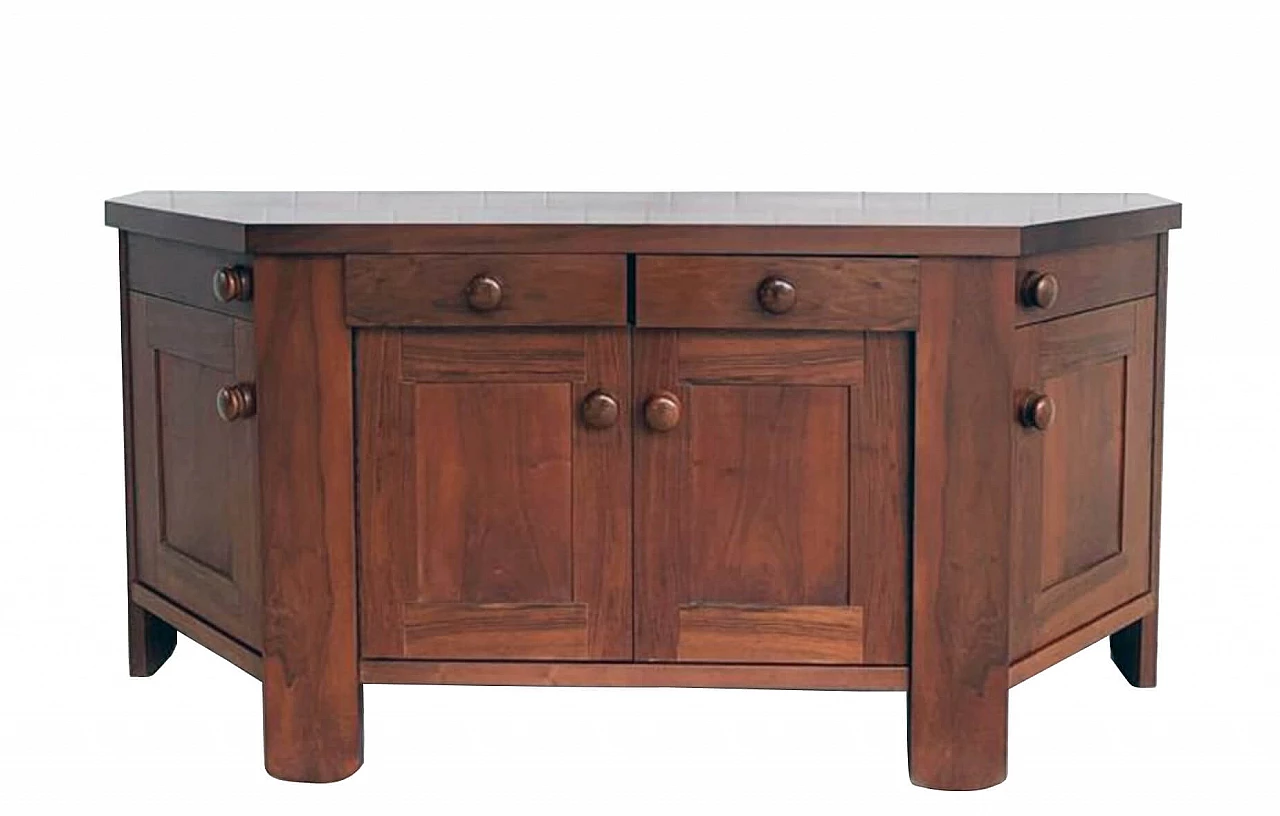 Credenza in noce di Silvio Coppola per Bernini, anni '70 1148052