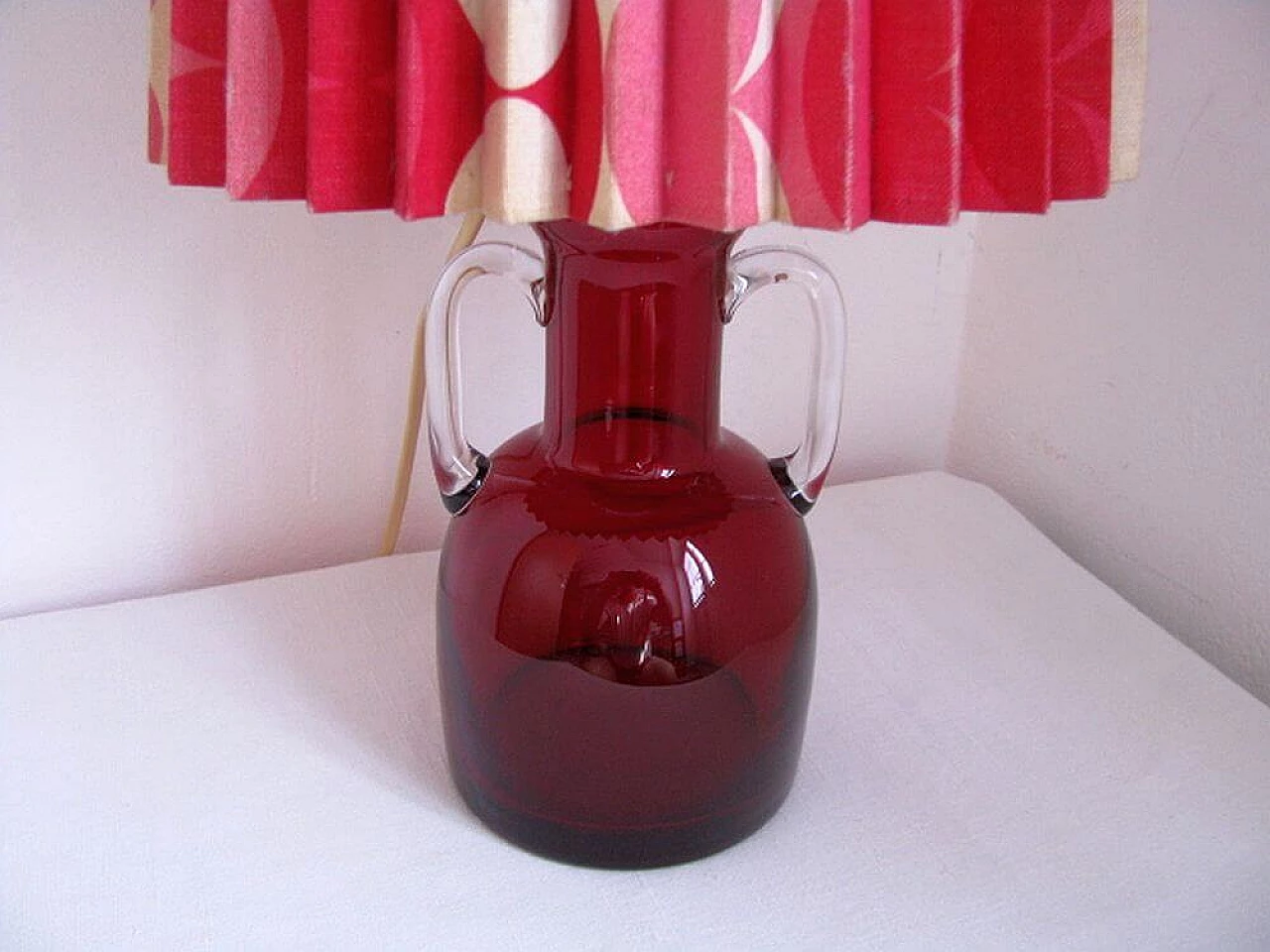 Lampada da tavolo francese in vetro, anni '60 1148134