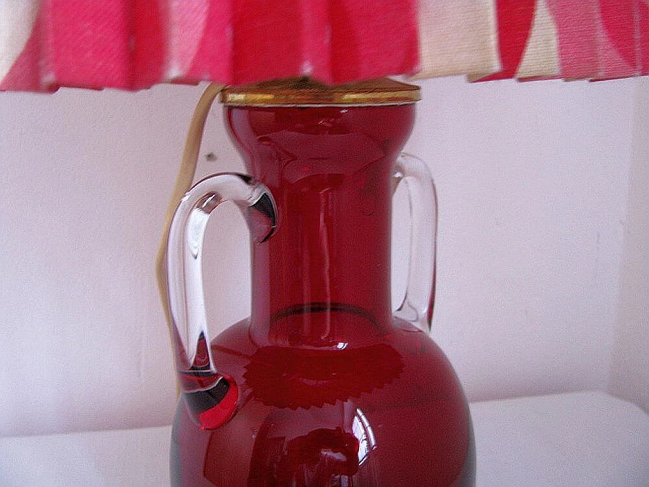 Lampada da tavolo francese in vetro, anni '60 1148137