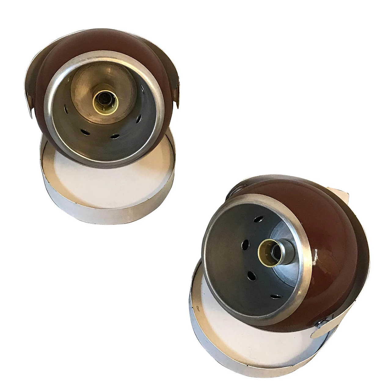 Pair of metal lamps, 50's 1148359