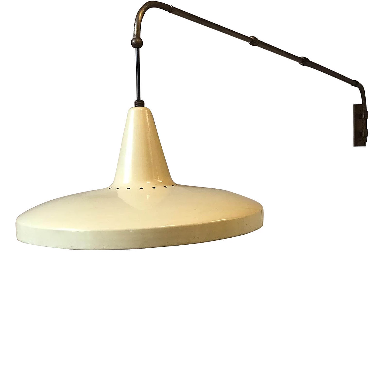 Extendable brass wall lamp, 1960s 1148368