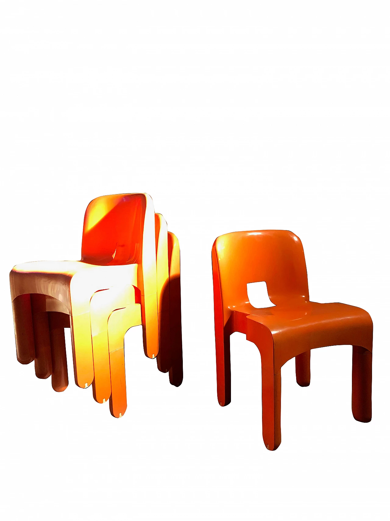 4 Universal Chairs 4867 by Joe Colombo for Kartell 1148410