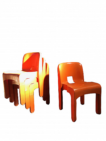 4 Universal Chairs 4867 by Joe Colombo for Kartell