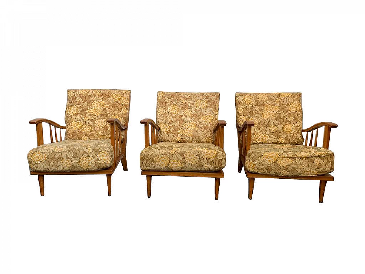 3 Maple armchairs by Paolo Buffa, 1950s 1148565