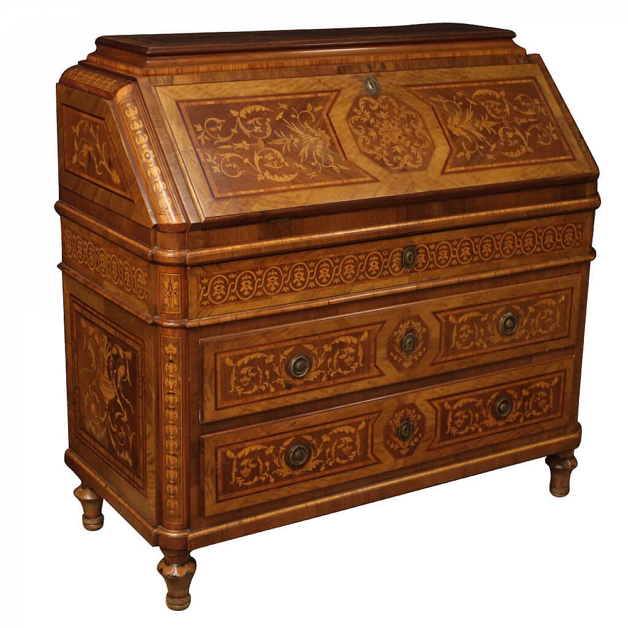 Ribalta italiana intarsiata in stile Maggiolini 1148866