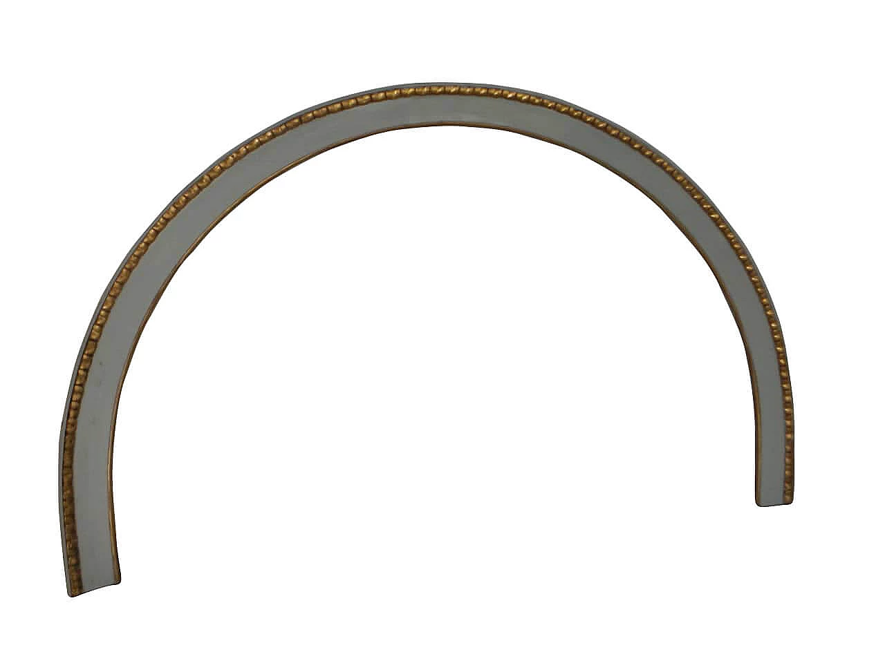 Arched frame in fir and poplar wood lacquered white, with gold leaf twist, 1920s 1149020